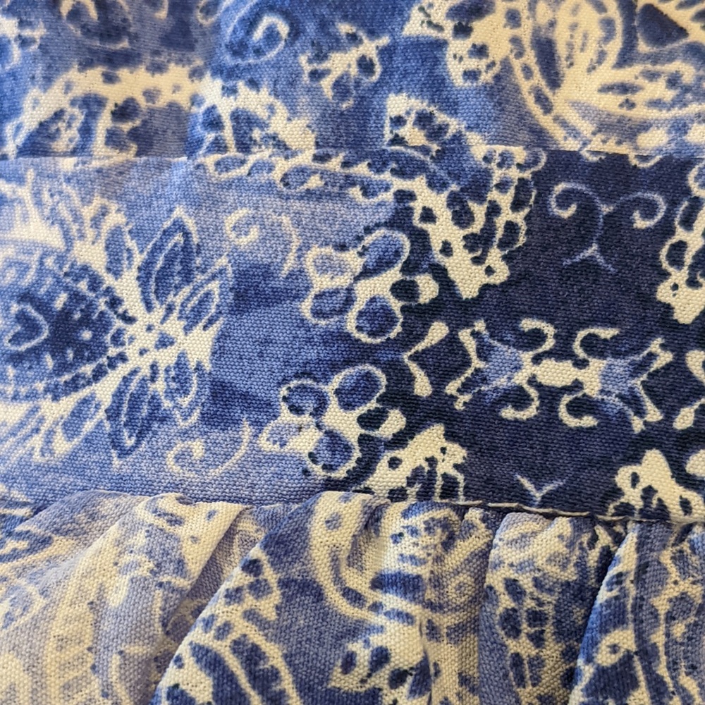 AQUA Dress Blue Paisley S/L Handkerchief hem NWT S - Picture 5 of 13